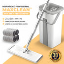 MaxClean® - Mop Mágico Profissional com Balde  - Lava, Seca e Tira o Pó  + 4 Refis de Brinde
